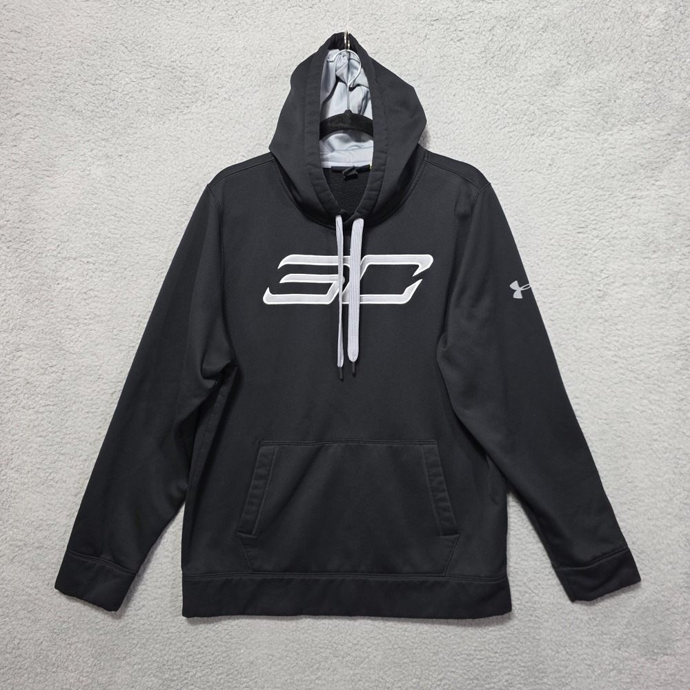 Stephen Curry SC 30 Under Armour Hoodie Sweatshirt Men's Size Large Black